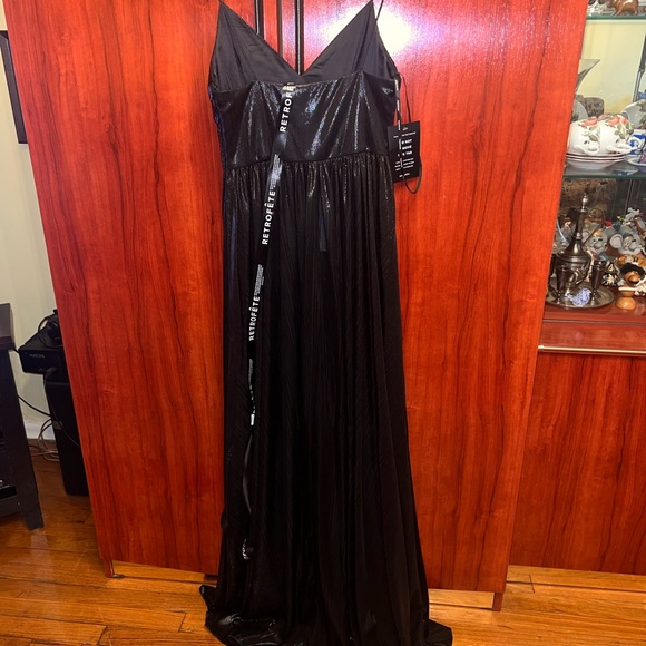 Retrofete Black Maxi Doss Metallic Dress - Picture 5 of 6